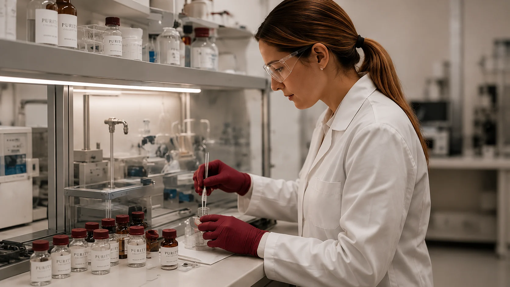 Scientist working in a modern laboratory
